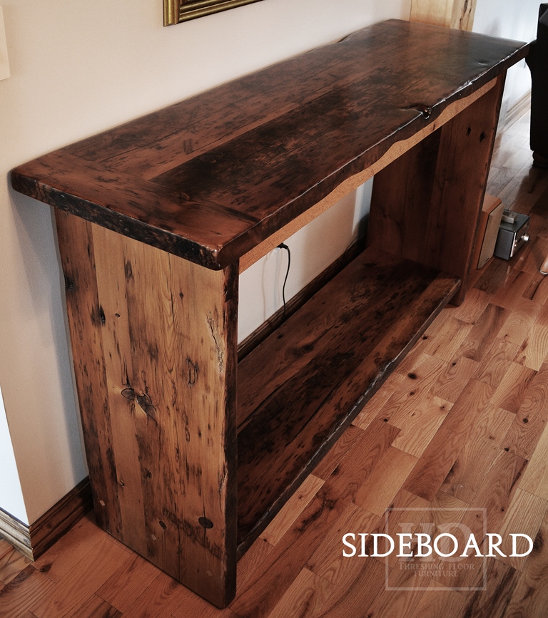 Reclaimed Wood Console Table HD Threshing